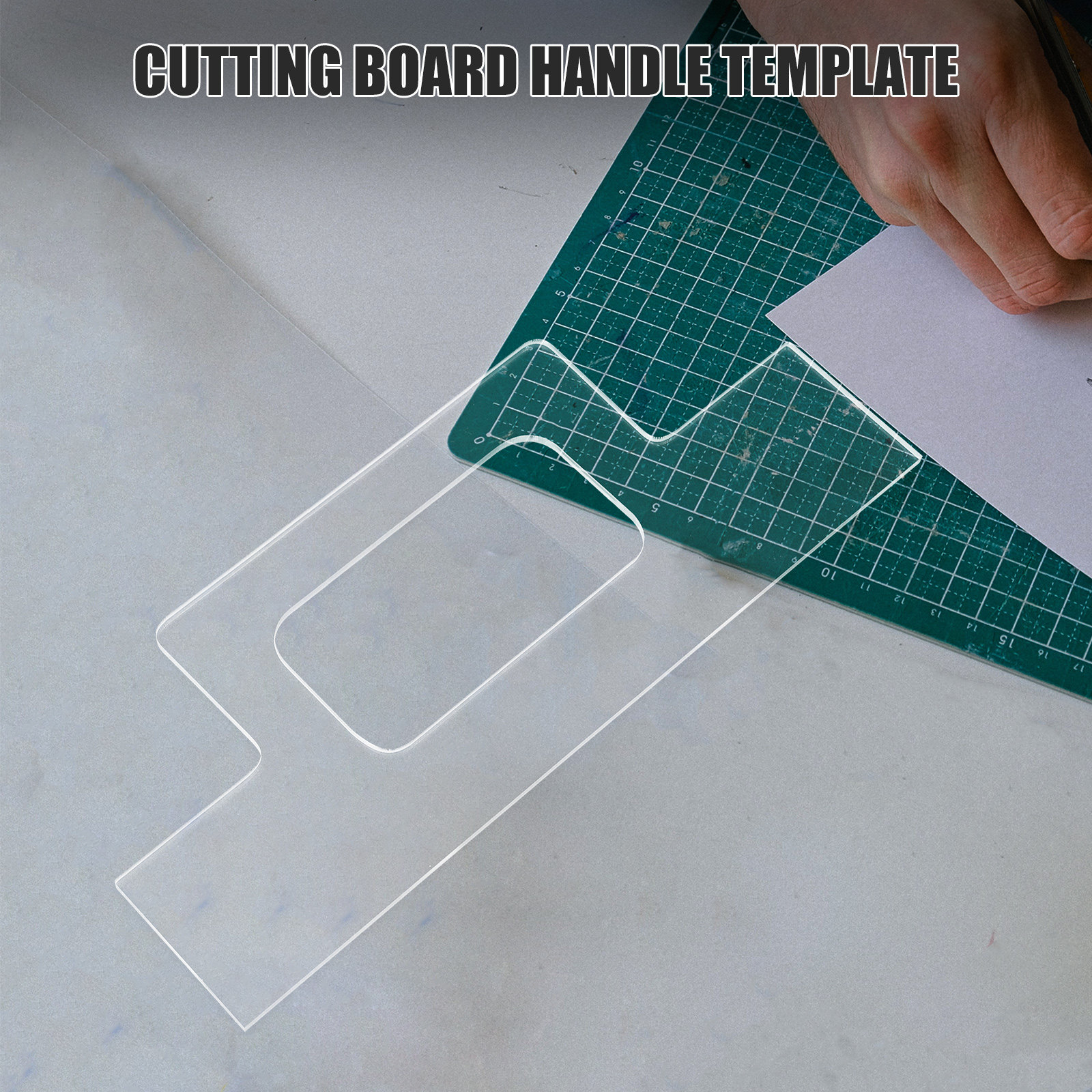 Woodworking Kitchen Projects - Clear Acrylic Cutting Board Handle Template