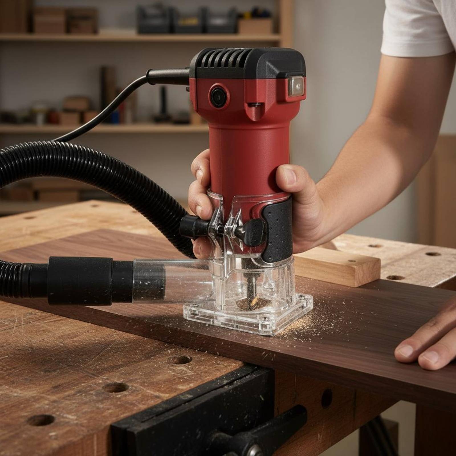 Transparent Router Dust Hood T - Woodworking Dust Collection incelemesi ve fiyatı