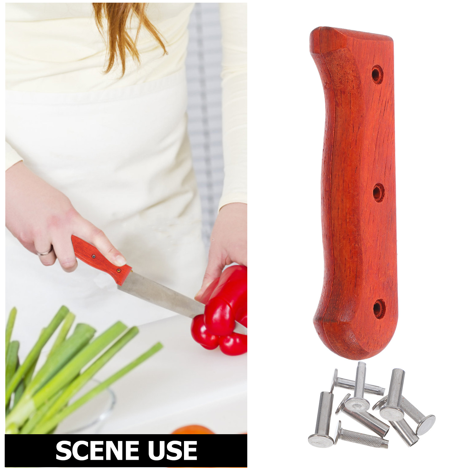 1Pair Red Pear Wood Knife Hand - Woodworking Kitchen Projects incelemesi ve fiyatı