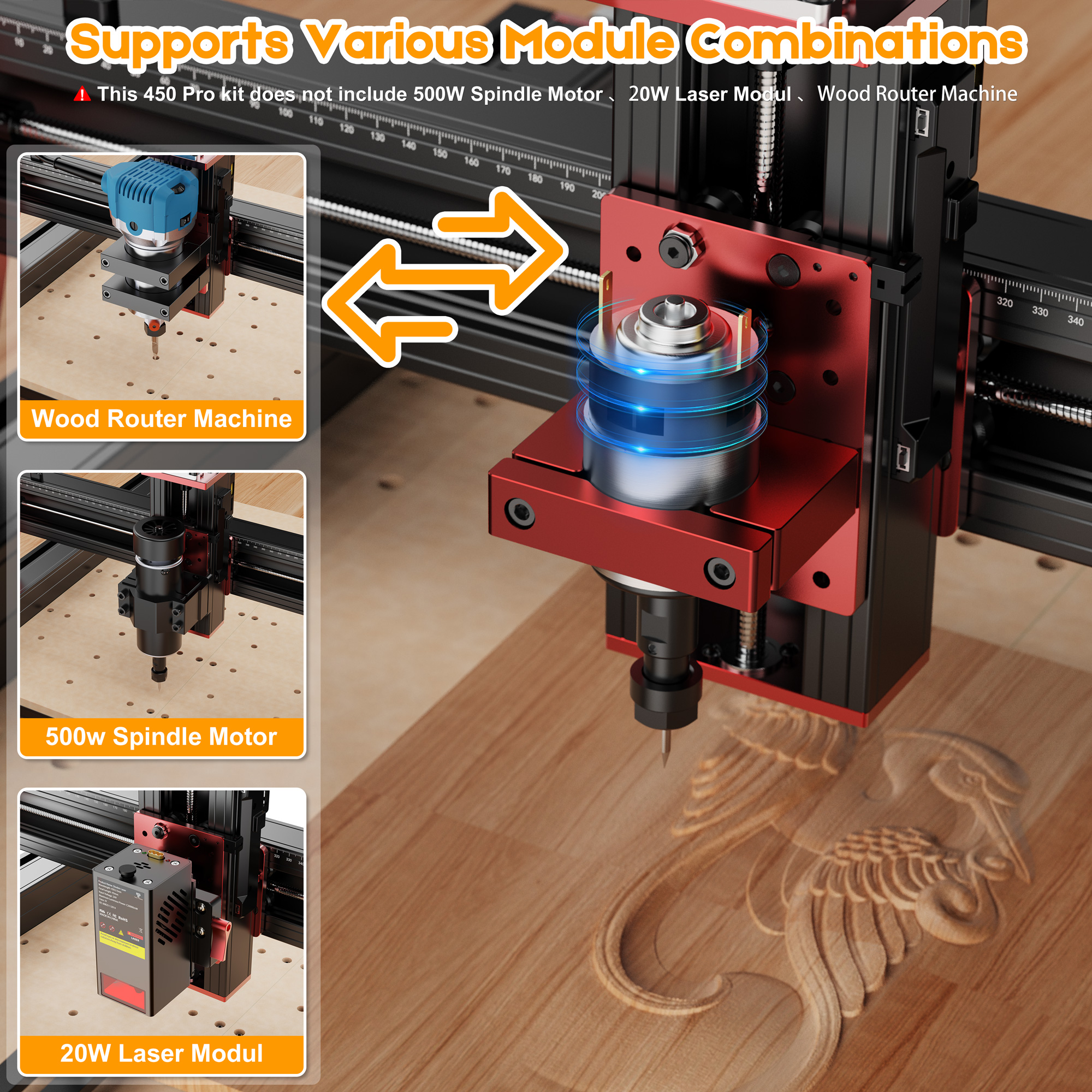 TWOTREES TTC450 pro CNC woodwo - Xyz Woodworking incelemesi ve fiyatı