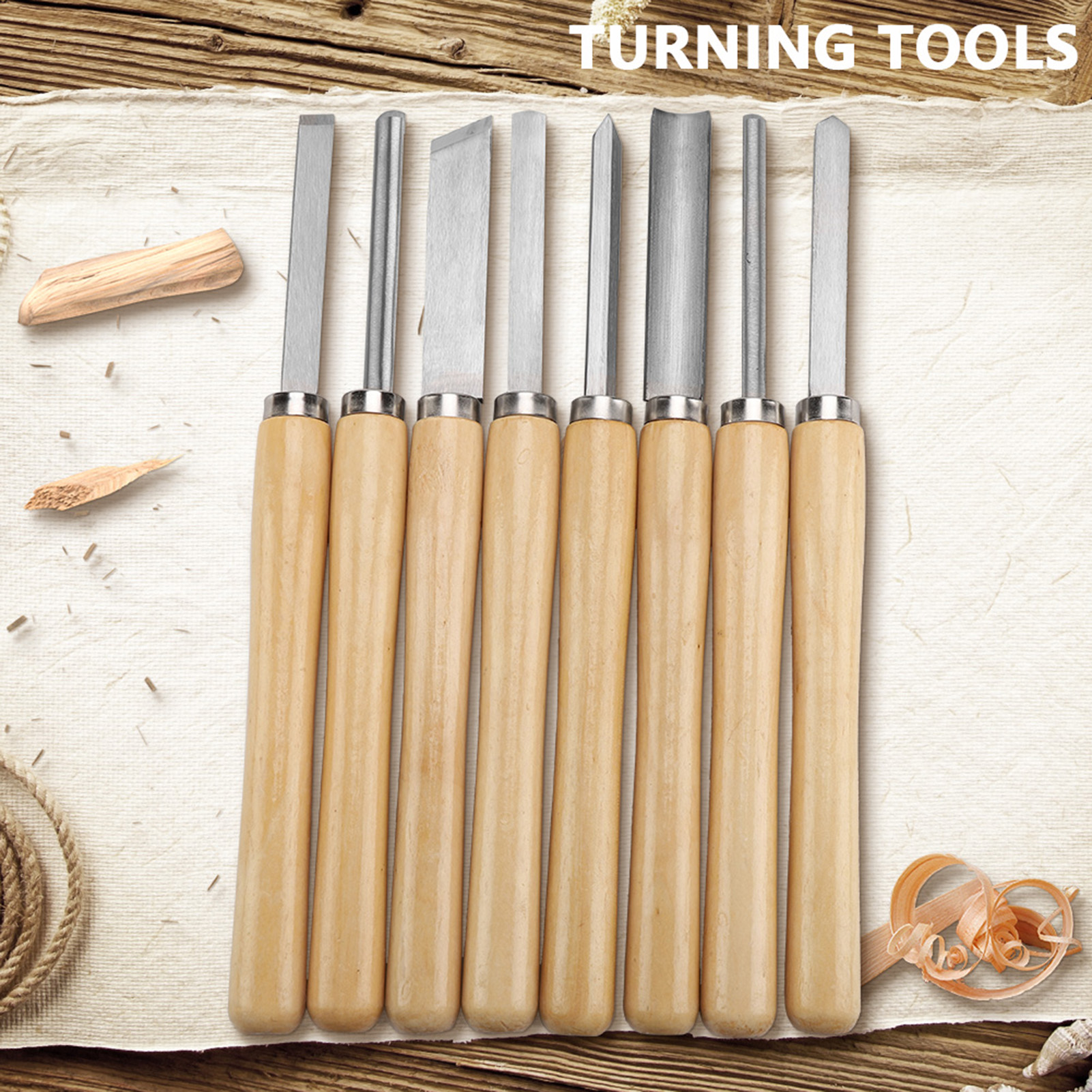 【Sale】8PCS/set Wood Lathe Chis - Skew Chisel Wood incelemesi ve fiyatı