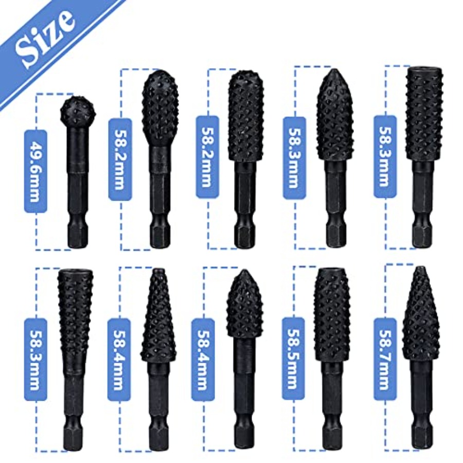 10 Pieces Rotary Burr Rasp Set - Woodworking Drill incelemesi ve fiyatı