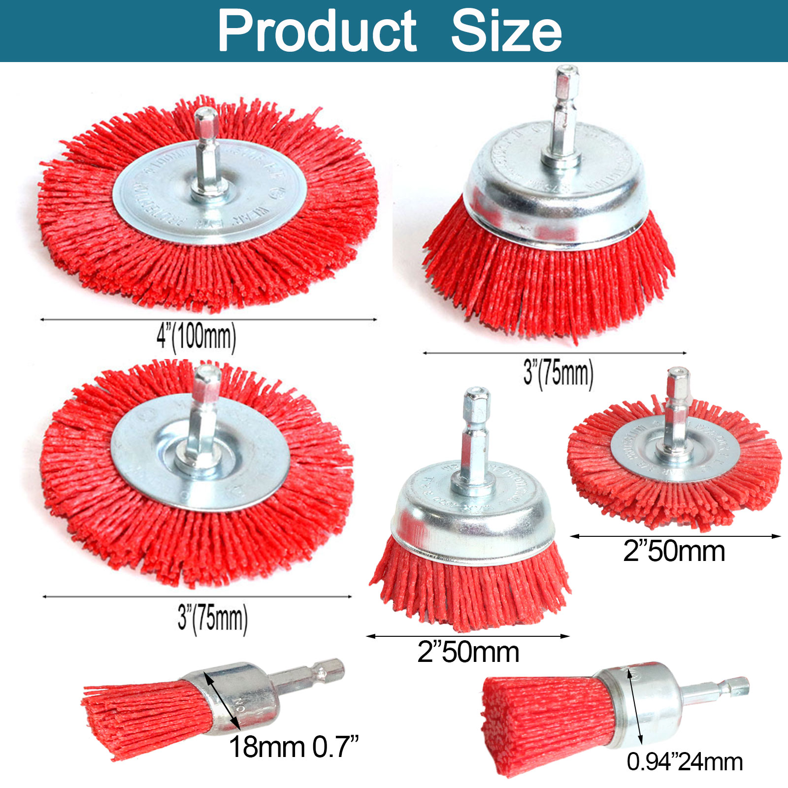 Nylon Cup Brush Abrasive Wire  - Woodworking Drill incelemesi ve fiyatı