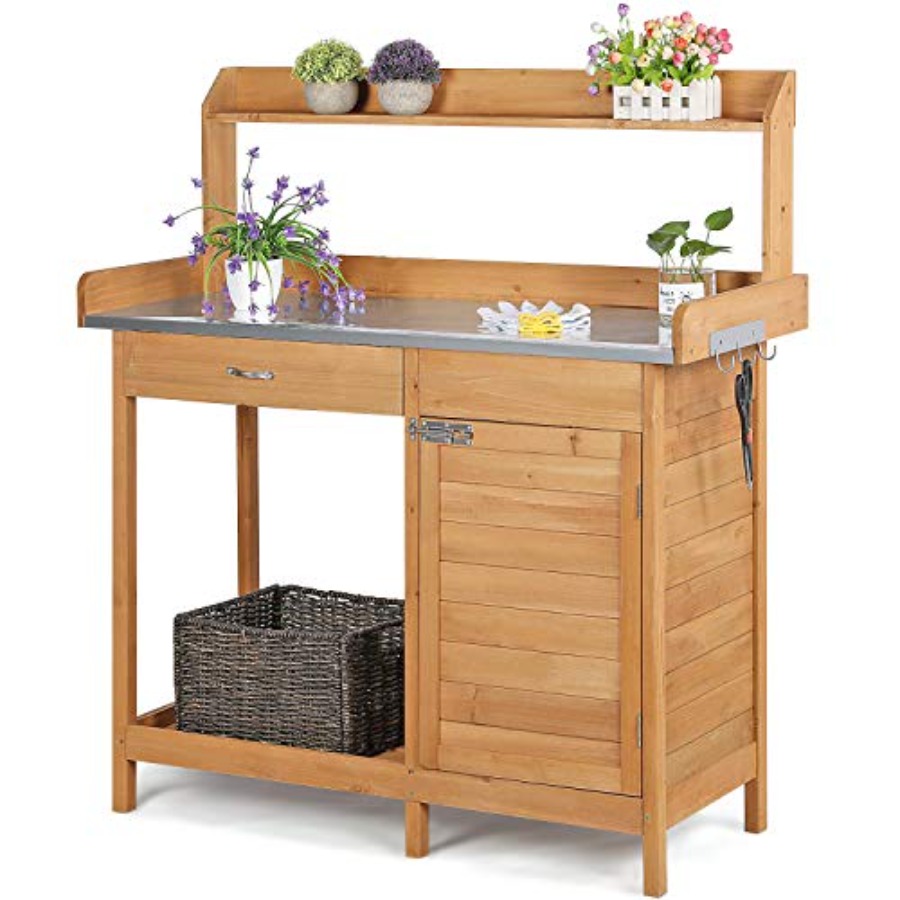 Outdoor potting bench table wo - Woodworking Work Table incelemesi ve fiyatı