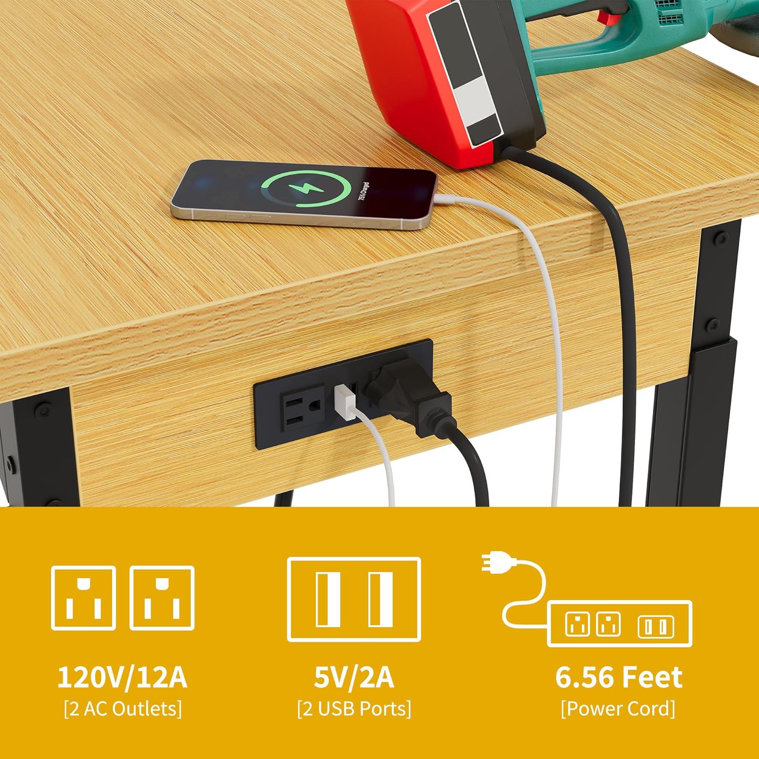 Work Bench With Wheels Pegboar - Woodworking Work Table incelemesi ve fiyatı