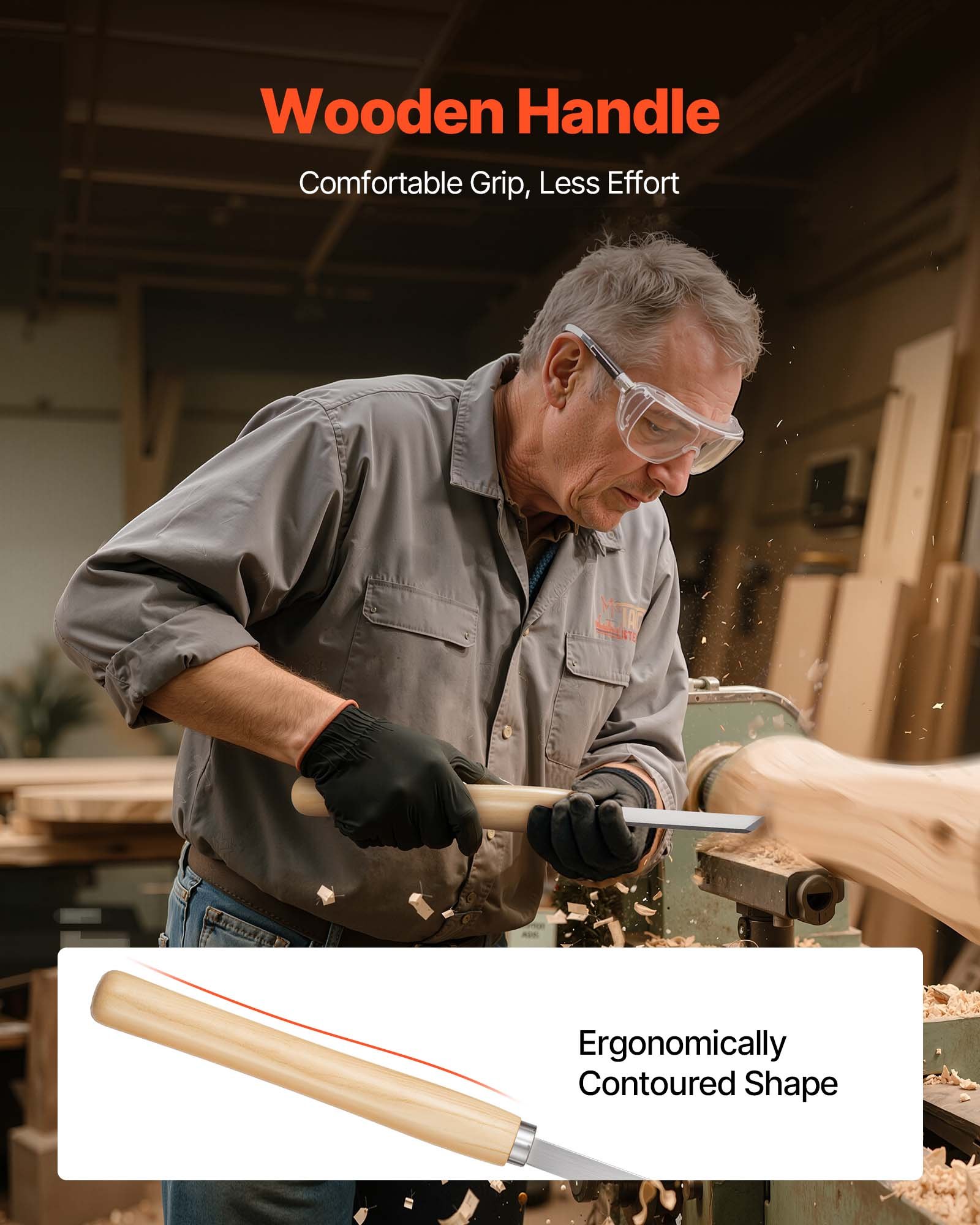 Wood Lathe Turning Tool Set, 8 - Skew Chisel Wood incelemesi ve fiyatı