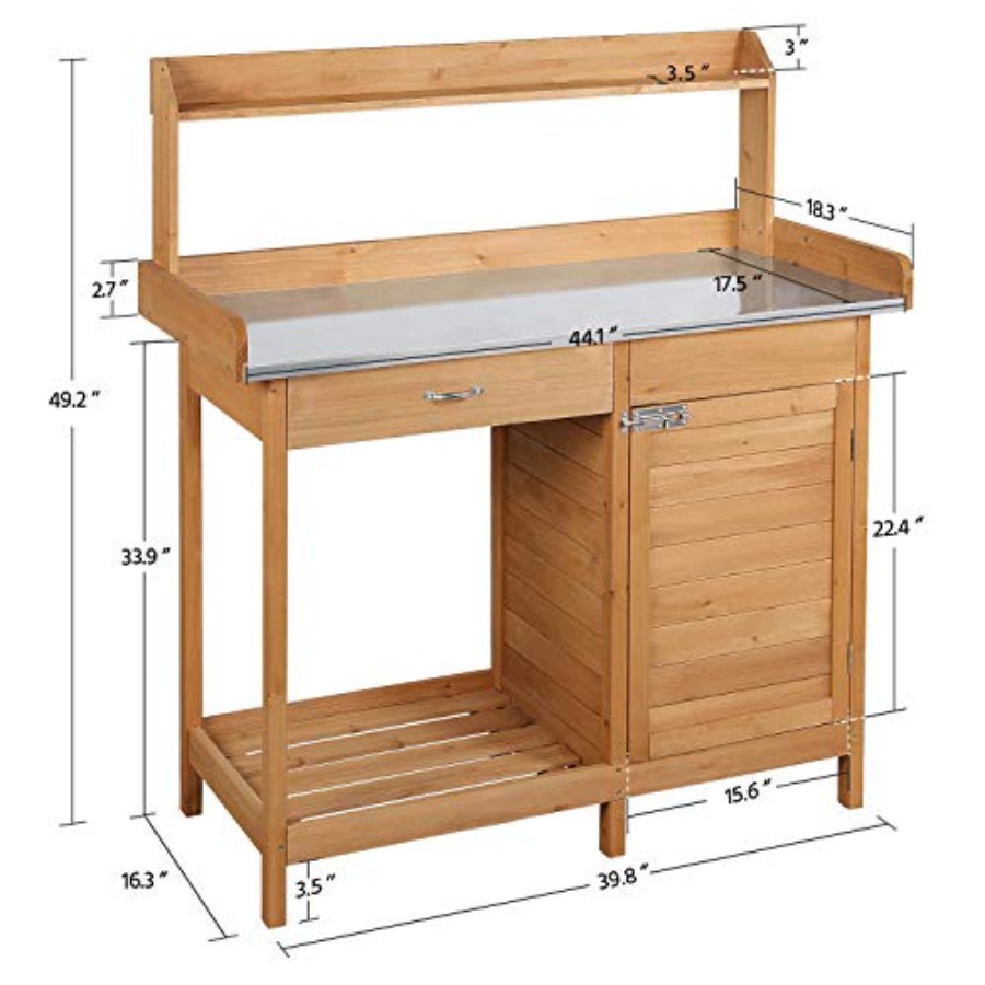 Outdoor potting bench table wo - Woodworking Work Table incelemesi ve fiyatı