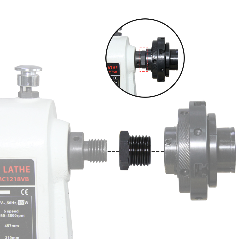 Lathe Headstock Spindle Adapte - Woodworking Lathe Chuck incelemesi ve fiyatı