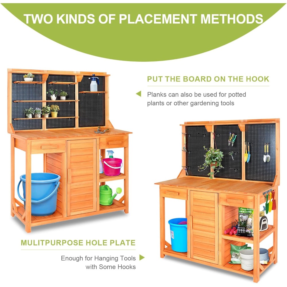 Outdoor Potting Bench,Wooden P - Woodworking Work Table incelemesi ve fiyatı