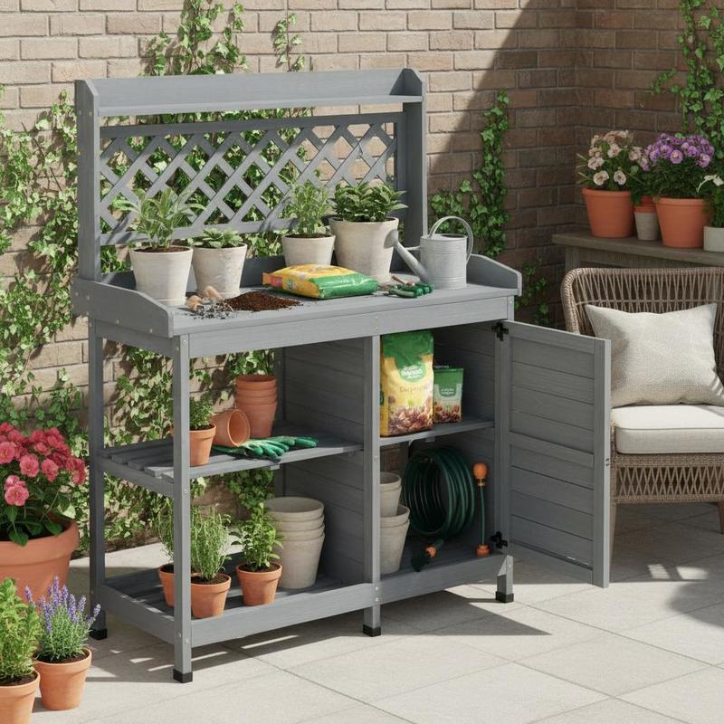 Potting Bench Table, Outdoor G - Woodworking Work Table incelemesi ve fiyatı