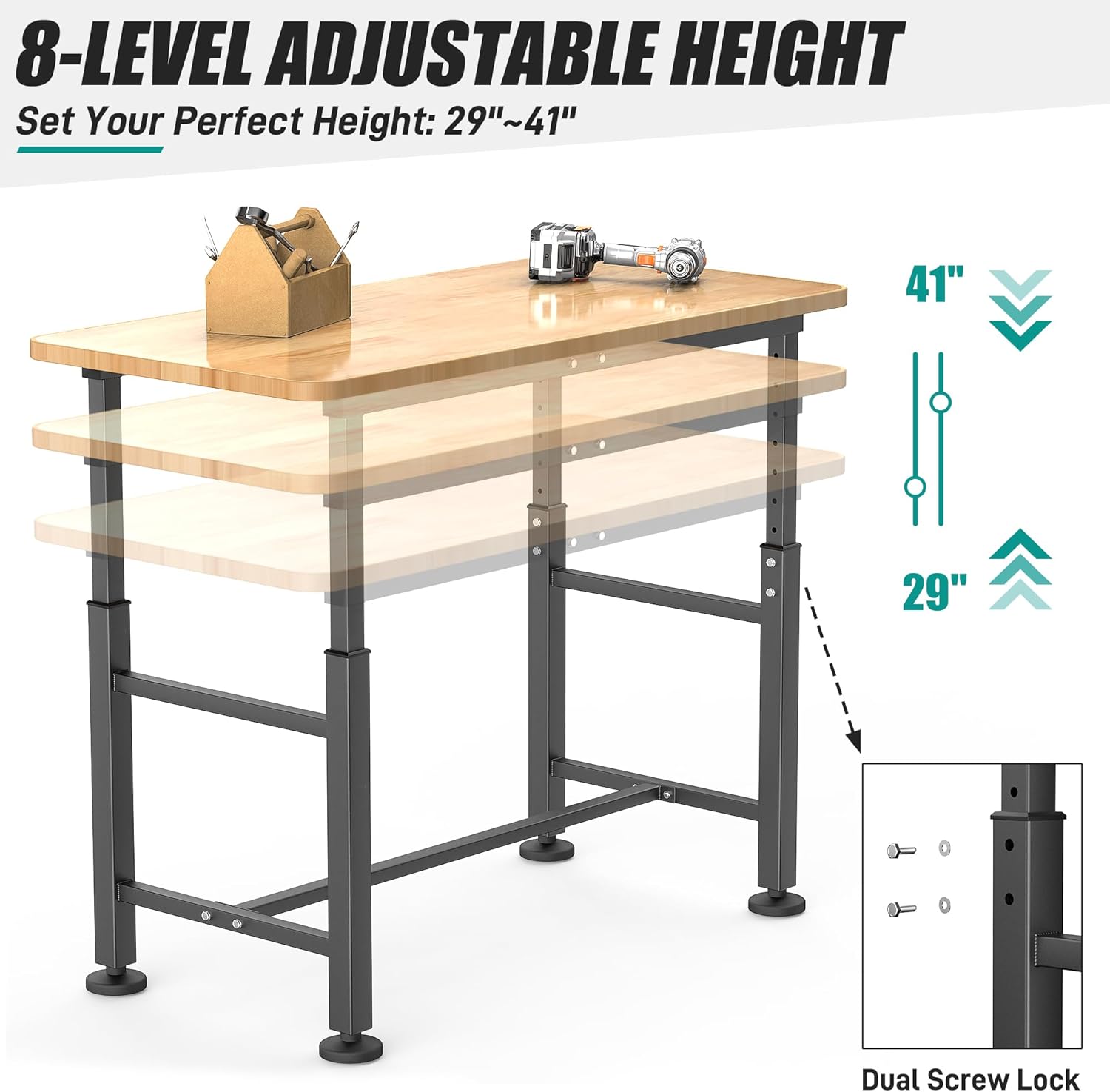 Adjustable Height Work Table G - Woodworking Work Table incelemesi ve fiyatı